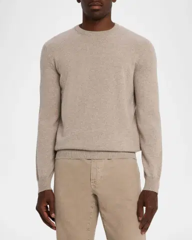 Zegna Men's Oasi Cashmere Crewneck Sweater | Thumbnail 3
