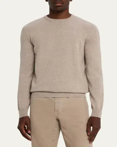 Zegna Men's Oasi Cashmere Crewneck Sweater | Thumbnail 8
