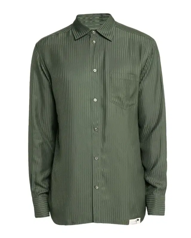 Golden Goose Men 's Vertical Stripe Pocket Button-Down Shirt