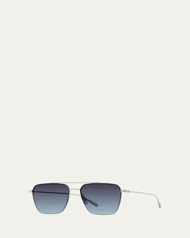 BARTON PERREIRA Men's Armstrong Titanium Aviator Sunglasses | Thumbnail 2 BARTON PERREIRA Men's Armstrong Titanium Aviator Sunglasses | Thumbnail 2