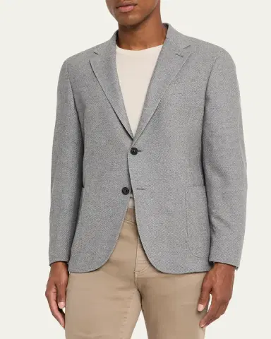 ZEGNA Men's Mélange Trofeo Cashmere Sport Coat | Thumbnail 8