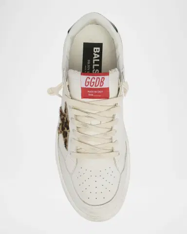 Golden Goose Ball Star Mixed Leather Low-Top Sneakers | Thumbnail 6