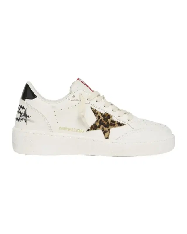 Golden Goose Ball Star Mixed Leather Low-Top Sneakers