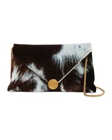 Dries Van Noten Small Cowhide-Print Viscose Envelope Clutch Bag | Thumbnail 1 Dries Van Noten Small Cowhide-Print Viscose Envelope Clutch Bag | Thumbnail 1