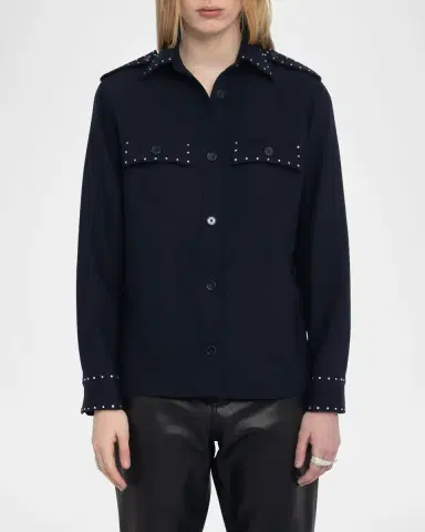 Zadig & Voltaire Taskam Tailored Strass Overshirt | Thumbnail 4 Zadig & Voltaire Taskam Tailored Strass Overshirt | Thumbnail 4