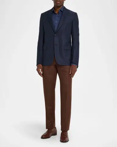 Brioni Men's Cashmere-Blend Single-Breasted Blazer | Thumbnail 2 Brioni Men's Cashmere-Blend Single-Breasted Blazer | Thumbnail 2