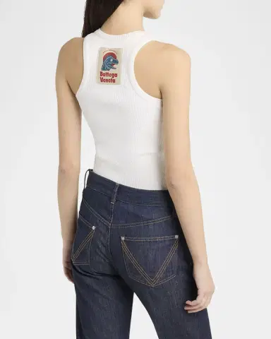 Bottega Veneta Logo Patch Tank Top | Thumbnail 3 Bottega Veneta Logo Patch Tank Top | Thumbnail 3