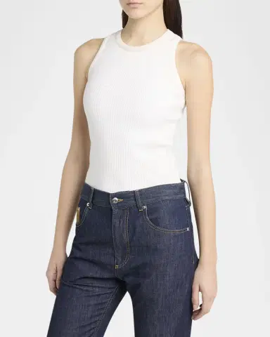 Bottega Veneta Logo Patch Tank Top | Thumbnail 4 Bottega Veneta Logo Patch Tank Top | Thumbnail 4