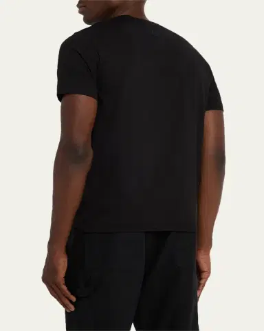 Moncler Men's Glossy Logo Crewneck T-Shirt | Thumbnail 3 Moncler Men's Glossy Logo Crewneck T-Shirt | Thumbnail 3