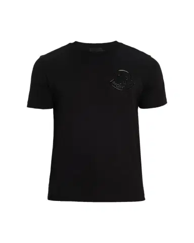 Moncler Men's Glossy Logo Crewneck T-Shirt | Thumbnail 1 Moncler Men's Glossy Logo Crewneck T-Shirt | Thumbnail 1
