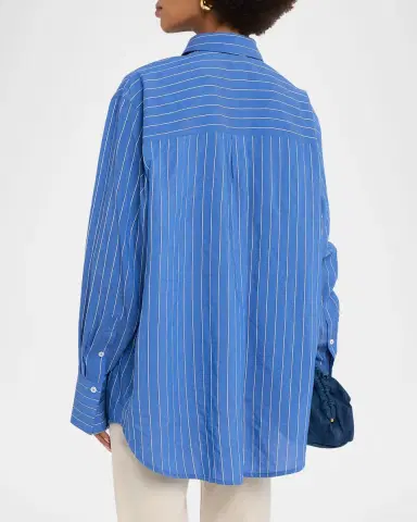 Toteme Summer Striped Cotton Button-Down Shirt | Thumbnail 2