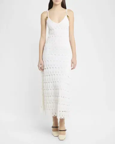 Bottega Veneta Fish Lace Sleeveless Dress | Thumbnail 2