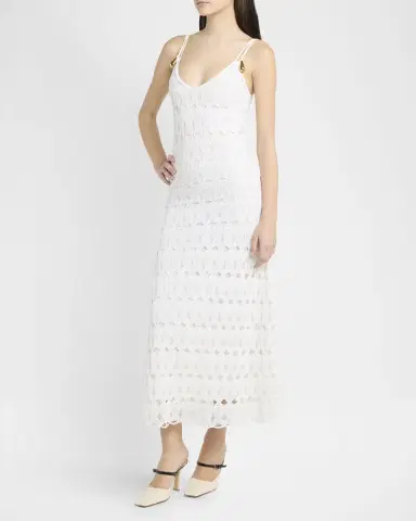 Bottega Veneta Fish Lace Sleeveless Dress | Thumbnail 4