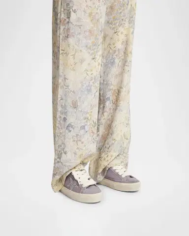 Golden Goose Hi Star Suede Glitter Low-Top Sneakers | Thumbnail 2 Golden Goose Hi Star Suede Glitter Low-Top Sneakers | Thumbnail 2