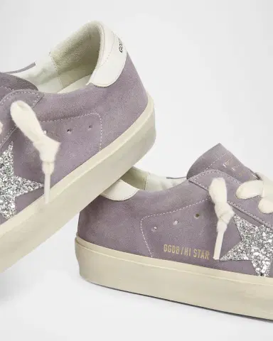 Golden Goose Hi Star Suede Glitter Low-Top Sneakers | Thumbnail 5 Golden Goose Hi Star Suede Glitter Low-Top Sneakers | Thumbnail 5