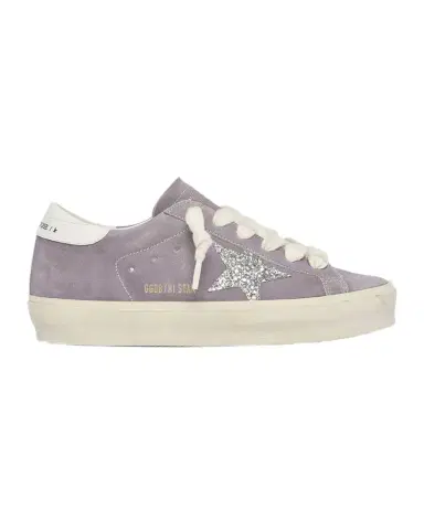 Golden Goose Hi Star Suede Glitter Low-Top Sneakers | Thumbnail 1 Golden Goose Hi Star Suede Glitter Low-Top Sneakers | Thumbnail 1