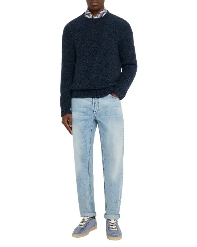 Men 's Lofty Wool-Blend Crewneck Sweater