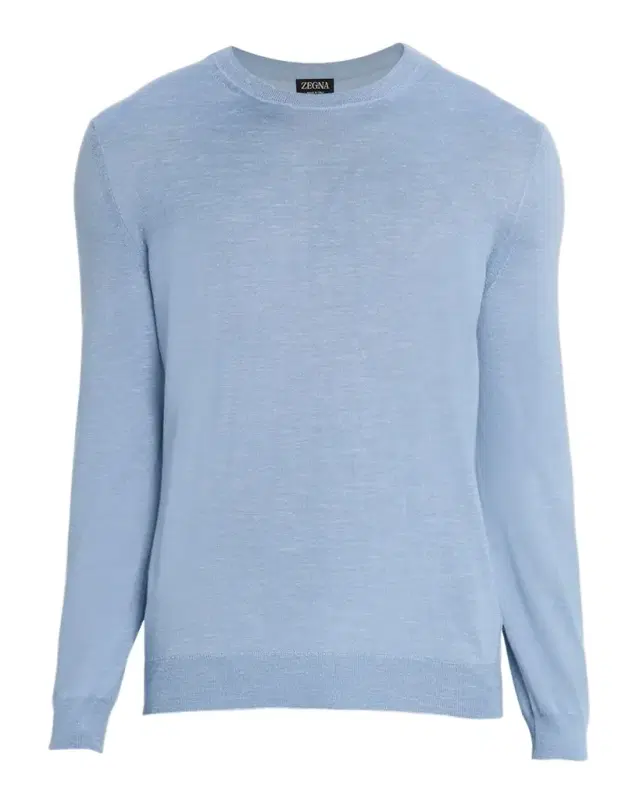 Men 's Melange Fine Knit Crewneck Sweater