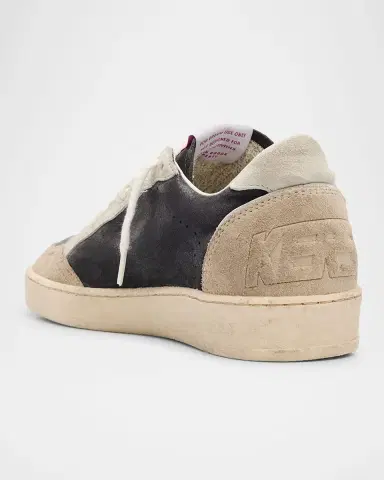 Golden Goose Ball Star Mixed Leather Low-Top Sneakers | Thumbnail 4 Golden Goose Ball Star Mixed Leather Low-Top Sneakers | Thumbnail 4