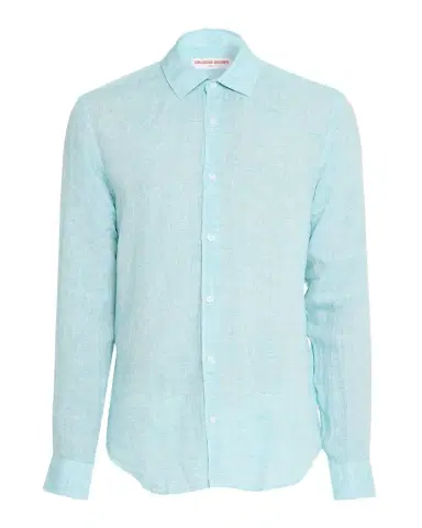 Orlebar Brown Men's Giles Linen Tailored-Fit Button-Down Shirt | Thumbnail 1 Orlebar Brown Men's Giles Linen Tailored-Fit Button-Down Shirt | Thumbnail 1
