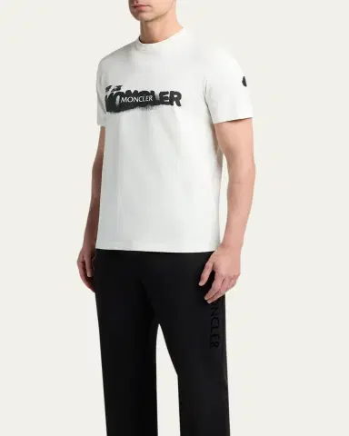 Moncler Men's Graffiti Logo Graphic T-Shirt | Thumbnail 4 Moncler Men's Graffiti Logo Graphic T-Shirt | Thumbnail 4