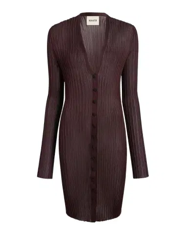 Khaite Ramon Wide Rib V-Neck Long Cardigan | Thumbnail 1