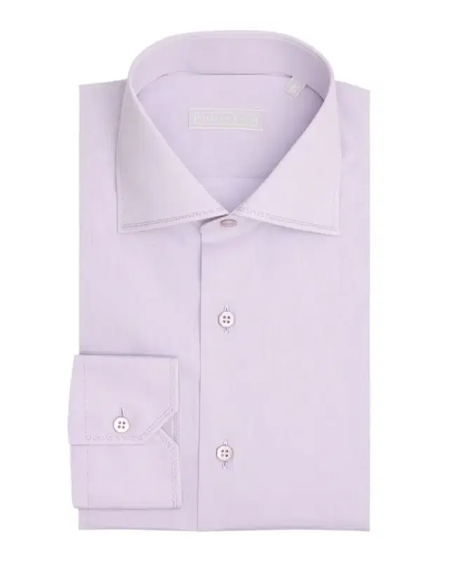 Men 's Solid Cotton Dress Shirt