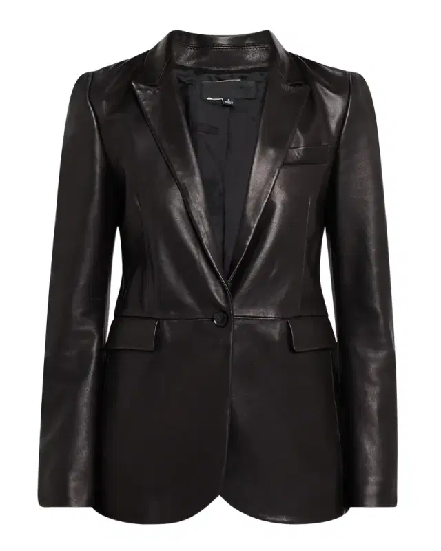 Belmonde Leather Single-Breasted Jacket