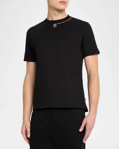 Moncler Grenoble Men's Cotton Logo Crewneck T-Shirt | Thumbnail 3 Moncler Grenoble Men's Cotton Logo Crewneck T-Shirt | Thumbnail 3