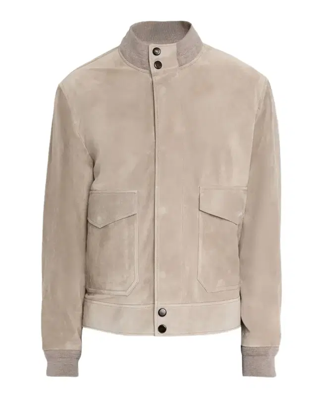 Men 's Harrington Suede Snap-Front Blouson
