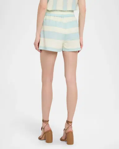 Silvia Tcherassi Giorgio Printed Cotton-Stretch Pull-On Shorts | Thumbnail 3 Silvia Tcherassi Giorgio Printed Cotton-Stretch Pull-On Shorts | Thumbnail 3