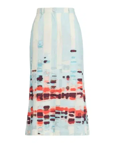 Silvia Tcherassi Layan Stretch Cotton Midi Skirt | Thumbnail 1