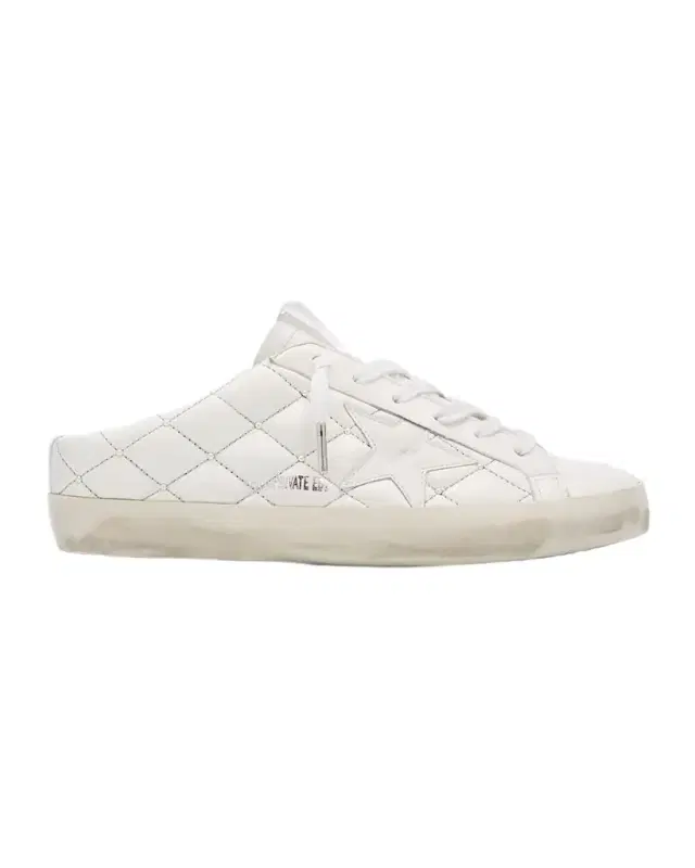 Golden Goose Super-Star Sabot Pearly Quilted Leather Mule Sneakers