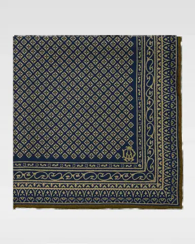 dunhill Men's Diamond-Woven Mulberry Silk Pocket Square | Thumbnail 2