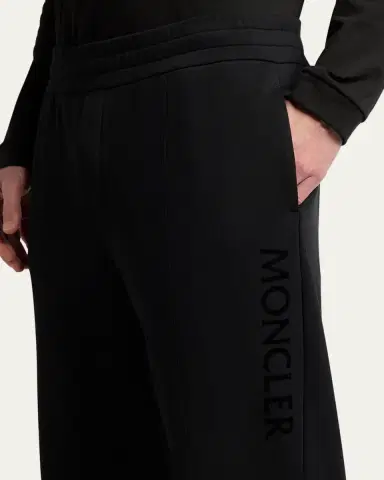 Moncler Men's Fleece Logo Sweatpants | Thumbnail 2 Moncler Men's Fleece Logo Sweatpants | Thumbnail 2