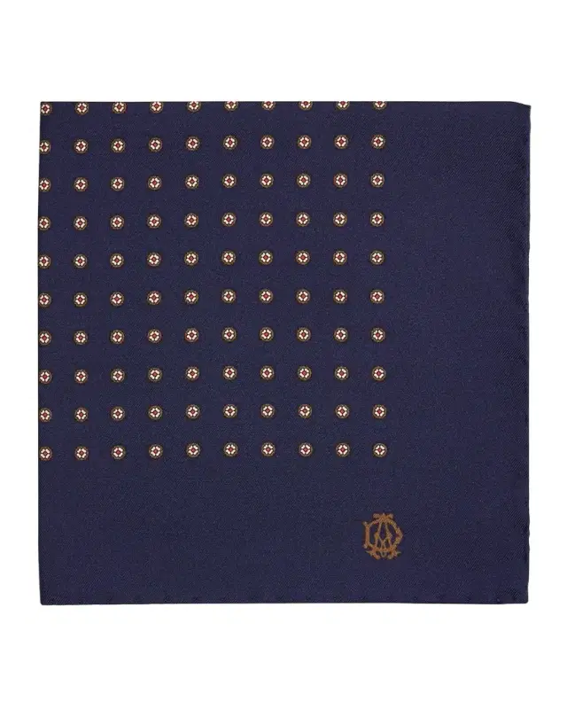 Men 's Medallion Mulberry Silk Pocket Square