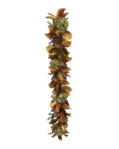 Winward Home 60" Magnolia Leaf & Hydrangea Garland | Thumbnail 1