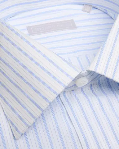 Stefano Ricci Men's Cotton Multi-Stripe Point Collar Dress Shirt | Thumbnail 2