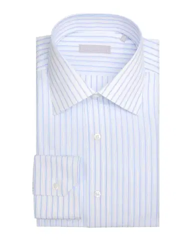 Stefano Ricci Men's Cotton Multi-Stripe Point Collar Dress Shirt | Thumbnail 1