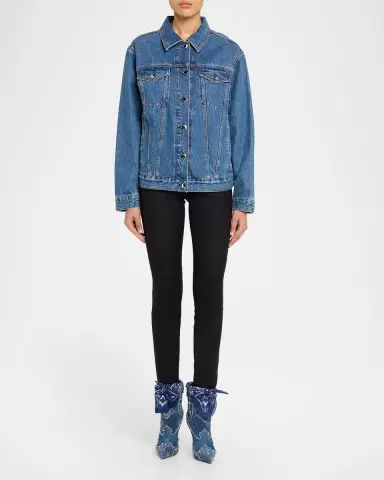 Christian Louboutin 100mm Bootyiag Denim and Suede Bandana Western Booties | Thumbnail 3 Christian Louboutin 100mm Bootyiag Denim and Suede Bandana Western Booties | Thumbnail 3