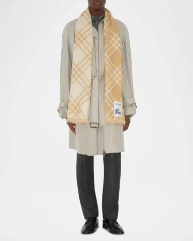 Burberry Wool & Silk Check EKD Scarf | Thumbnail 2 Burberry Wool & Silk Check EKD Scarf | Thumbnail 2