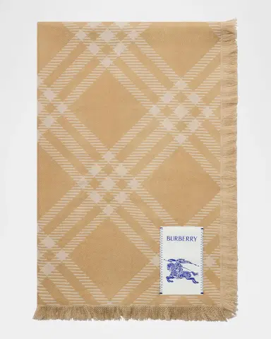 Burberry Wool & Silk Check EKD Scarf | Thumbnail 4 Burberry Wool & Silk Check EKD Scarf | Thumbnail 4