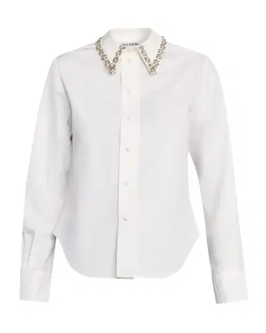 Dice Kayek Embellished Collar Button-Down Shirt | Thumbnail 1 Dice Kayek Embellished Collar Button-Down Shirt | Thumbnail 1