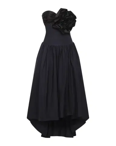 BCBGMAXAZRIA Strapless Floral Appliqué High-Low Gown | Thumbnail 1 BCBGMAXAZRIA Strapless Floral Appliqué High-Low Gown | Thumbnail 1