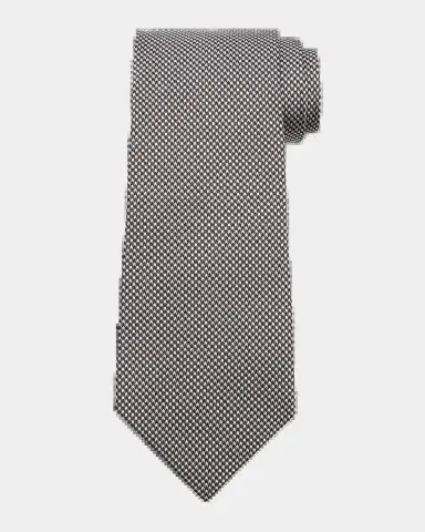 Tom Ford Men's Micro-Houndstooth Silk Tie | Thumbnail 2 Tom Ford Men's Micro-Houndstooth Silk Tie | Thumbnail 2