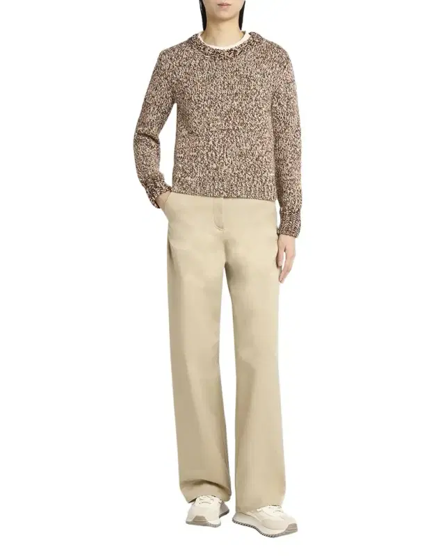 Marled Wool Crewneck Sweater