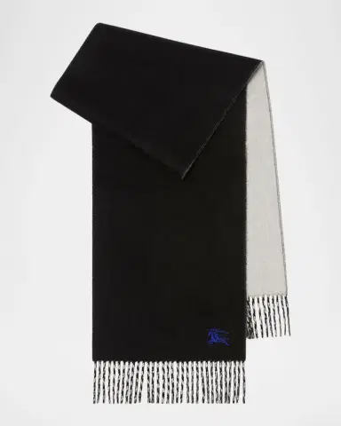 Burberry Cashmere Embroidered EKD Scarf | Thumbnail 2 Burberry Cashmere Embroidered EKD Scarf | Thumbnail 2