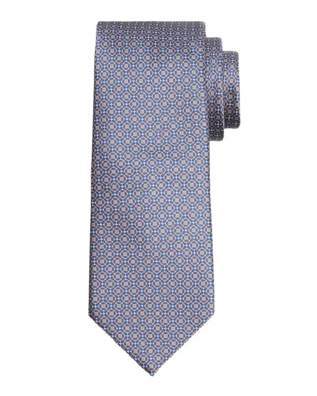 Men's Petite Medallion Silk Tie