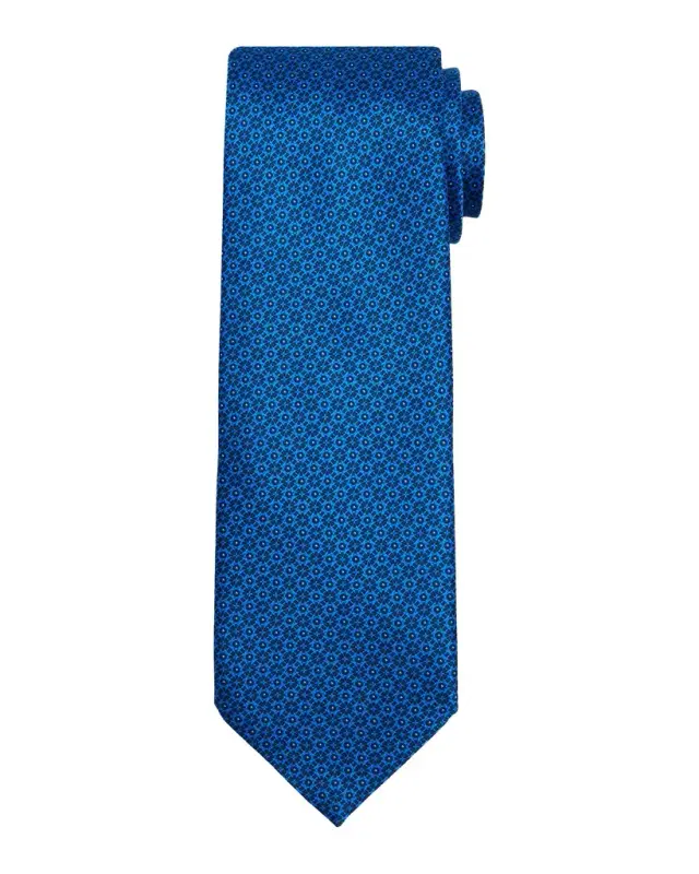 Men 's Tonal Geometric Silk Tie