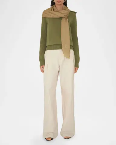 Burberry Wool & Silk Check Jacquard Scarf | Thumbnail 2 Burberry Wool & Silk Check Jacquard Scarf | Thumbnail 2